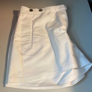 Express white midi shorts